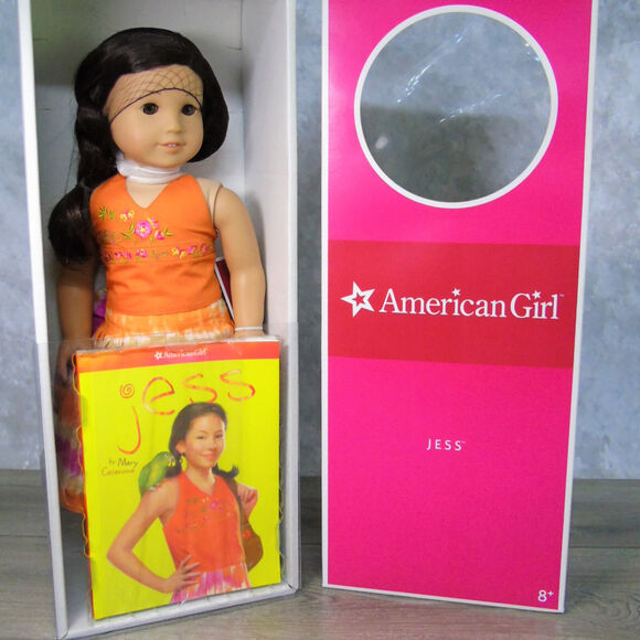 NEW American Girl 18" JESS DOLL In MEET OUTFIT Girl Of Year 2006 Shoes Book BOX! - Picture 6 of 12